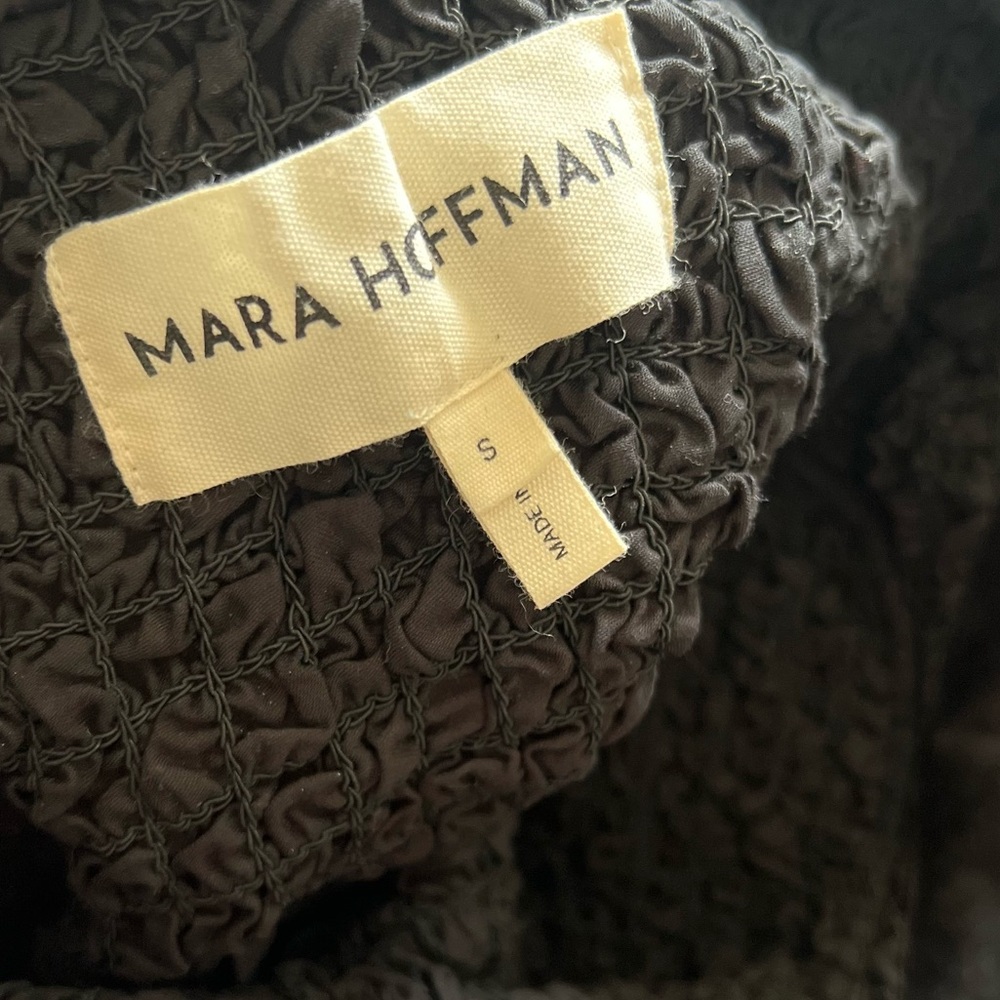 EUC MARA HOFFMAN BLACK POPCORN ALYCIA MINI DRESS $650 S - Picture 11 of 13